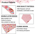 ADOGGYGO Floral Dog Bandana 2 Pack, Reversible Pink Daisy Pet Scarf Bib, Adjustable Fit Cute Flower Bandanas for Medium Large Dogs Pets (Large)