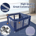 Puppy Playpen Indoor for Dog Small Pets, Dog Playpen 42x42 x25 inch, Dog Play Pen Indoors with Gate, Oxford Fabric Pet Exercise pens for Puppy, Anti-Tipping Dog Enclosure with Zipper Door