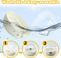 Jevnd Bird Nest for Cage Bite-Resistant, Washable Clear Observation Small Bird House Hanging, Warm Birds Bed Plush Hut, Parakeet Nest to Lay Eggs Breeding Sleeping for Parrot Budgie Lovebird Canary
