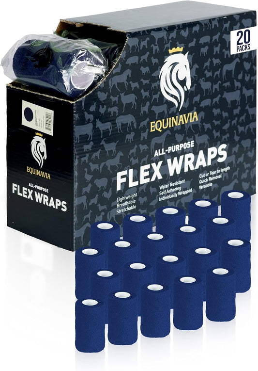Equinavia All Purpose Vet Wrap for Horses 4 Inch, Horse Wraps, Case of 20