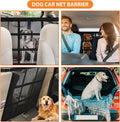 Choicons Dog Car Net Barrier,Universal Fit Sturdy Double-Layer Mesh 31.5"x23.6" Car Ceiling Cargo Net Pocket with Flexible Bungee Cords for Seat Movement Easy to Install