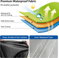Outdoor Dog Kennel Cover 10'D x 10'W Black Dog Kennel Replacement Top Cover Waterproof Windproof Anti-UV Compatibe for M