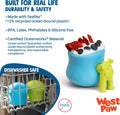 WEST PAW Toppl Stopper Insert Accessory for Toppl Dog Treat Toy – Keeps Toy Steady and Upright for Filling and Freezing, Mess-Free Treat Prep, Dishwasher Safe, Made in USA - Aqua Blue