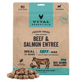 Vital Essentials Freeze Dried Dog Food, Raw Beef & Salmon Soft Nibs | Complete Meal or Topper | 99% Beef, Salmon, Organs & Bone | High Protein, Grain Free Dry Dog Food | 14 oz Bag