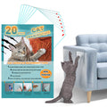 20pack Cat Scratch Deterrent Tape, Cat Scratch Furniture Protector, Clear Double Sided Anti Scratching Sticky Tape Couch Protector for Cats Training Tape, Cat Repellent for Furniture