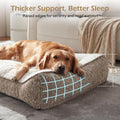 JOEJOY XL Orthopedic Dog Beds Large Sized Dog, Extra Thick Supportive Big Dogs Couch Bed with Sides, Ultra Soft Pet Bed Sofa for Large Dogs, Beige, 42inch