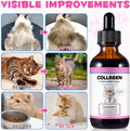 Collagen for Cats, Cat Collagen Liquid Drops for Cats with Biotin, MSM & Ginger Digestive & Immunity Support, Itch Relief, Skin & Coat and Joint Health, Cat Supplement 60ml