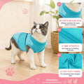 PUMYPOREITY Soft Cat Onesie Surgery Suit for Spay Recovery, Female & Male Cats, Gentle Wrapped Feel, Abdominal Wound Pro
