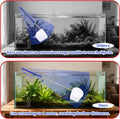 4 Inch Aquarium Net, Fish Net for Fish Tank with 8.6" to 39" Long Extendable Stainless Steel Handle Blue Round Small Aqu