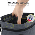 Viklluyr Dog Treat Pouch with Magnetic Closure, 2 Zip Pockets, Removable Inner Pocket, Padded Shoulder Strap, Perfect Fo