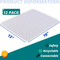 12 Pack Scat Mats for Cats with Interlocking Design, Adjustable Safe Spike Mat for Protective Deterrent, 16x13 Inch Indoor Outdoor All-Season Repellent