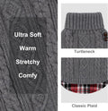 KYEESE Dog Sweater Soft Pullover Dog Sweaters for Small Dogs Male Warm Turtleneck Small Dogs Sweater Stretchy Knitwear Cat Clothes with Gingham Patchwork Comfy Pet Coat for Fall Winter Cold Weather