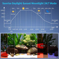 hygger Aquarium Light, 26W Full Spectrum Fish Tank LED Light, 24 H Remote Control Adjustable Timer, Brightness and Color