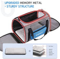 BurgeonNest Cat Carrier for Large Cats 20 lbs,Medium Pet Under 20 lbs,2 Puppy and Small Dogs with Unique Side Bag,Top Load Pet Carrier Soft-Sided Escape Proof with 4 Ventilated Windows
