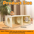 Hamster and Mouse Wooden Tunnel Cage Secret Peep Shed 2-Chamber