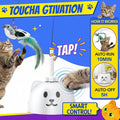 CATPICK Interactive Cat Toys for Indoor Cats - Automatic Flying Bird Feather Toy, Rechargeable Electric Cat Wand with Sticky Suction Base, Smart Motion Activated Self-Play Enrichment Toy for Bored Cat