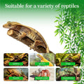 Reptile Plants for Bearded Dragon Tank Accessories, 2 Pack Terrarium Hanging Vines Artificial Leaves with Suction Cups f