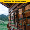 Dunzy 3 Pcs Bridle Hooks Horse Bridle Rack, Black