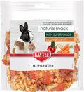 Kaytee Natural Snack with Superfoods For Pet Guinea Pigs, Rabbits, Hamsters, and Other Small Animals, Apple & Carrot, 2.