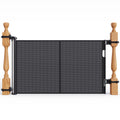 Upgraded Retractable Baby Gates for Stairs & Banister, Mesh Dog Gate Indoor, Extends to 55" Wide 33" Tall, Child Safety Gate for Stairway, Banister & Wall Mount (Black)