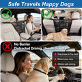 Dog Car Barrier for Backseat Safety with Mesh Storage Pocket for Car/SUV