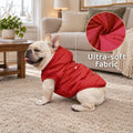 Vecomfy Fleece Lining Extra Warm Dog Hoodie in Winter for Small Dogs Jacket Puppy Coats with Hooded,Red M