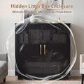 Gitelsnour 30.9'' Litter Box Enclosure Furniture- Hidden Storage, CLB003BK