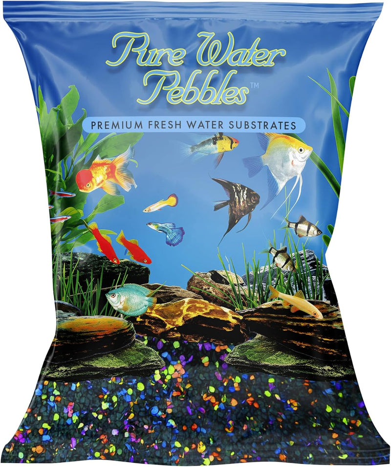 Pure Water Pebbles Lasernite Glo Aquarium Gravel - 5 lbs - Non-Toxic, Colorfast, Vibrant Substrate for Aquariums, Terrar