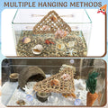 Hermit Crab Climbing Toys,Lizard Seagrass Mat,Hermit Crab Hammock with Suction Cups,Hermit Crab Supplies Decor Habitat,S