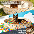 Foldable Dog Ball Pit with 64 Balls Included & Dog Pool 2-in-1