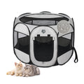 Portable Dog or Cat Playpen - Lightweight Durable Playpen for Pets - Easy Clean Up Foldable Pet Playpens with Waterproof Bottom & Self-Locking Zipper Door - Indoor/Outdoor Collapsible Crate for Pets