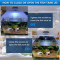 NestBasics Aquarium lid Clips Fish Tank top Cover lid Support Holder Clip for Rimless or Rim Fish Tank (Transparent, 8pc