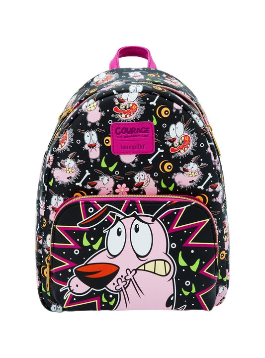 Loungefly Courage The Cowardly Dog Mini Backpack PINK NONE