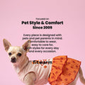 Fitwarm I Love Fall Dog Dress, Thanksgiving Outfit for Small Dogs Girl, Cute Pet Clothes, Orange, Beige