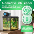 FISHNOSH Automatic Fish Feeder for Aquarium with Digital Thermometer - 2026 Auto Fish Food Dispenser Programmable, Vacat