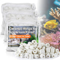 Sukh Ceramic Rings for Aquarium Filter - 15oz Bio Filter Media with 3 Bags
