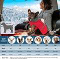 Dogcheer Warm Dog Coat, Christmas Dog Jacket Waterproof Puppy Winter Coat with Buckles, Reflective Adjustable Pet Snow Jacket Turtleneck Fleece Sweater for Small Medium Large Dogs - Red, 2XL