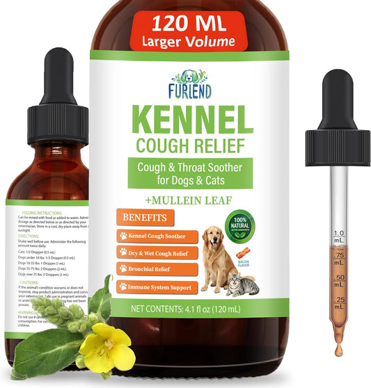 Dog Cough Relief Liquid Drops - Kennel Cough Treatment for Dogs & Cats - Better Absorption Than Soft Chews - 9 Natural H