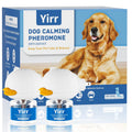 Yirr Dog Calming Pheromone Diffuser Kit, 60 Days Long Lasting Calming Diffuser for Dogs, Relieves Anxiety, Barking, Fighting, Destructive Behavior & Accidental Peeing, 2 Diffusers 2 Refills, Odorless