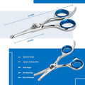 Laazar Straight Dog Grooming Scissors - Comfortable Around The Eyes Cat & Dog Scissors | Blunt Dog Trimming Scissors| Pr
