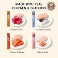 Lickable Cat Treats with 4 Amino Acids, Chicken Variety, 48 Tubes