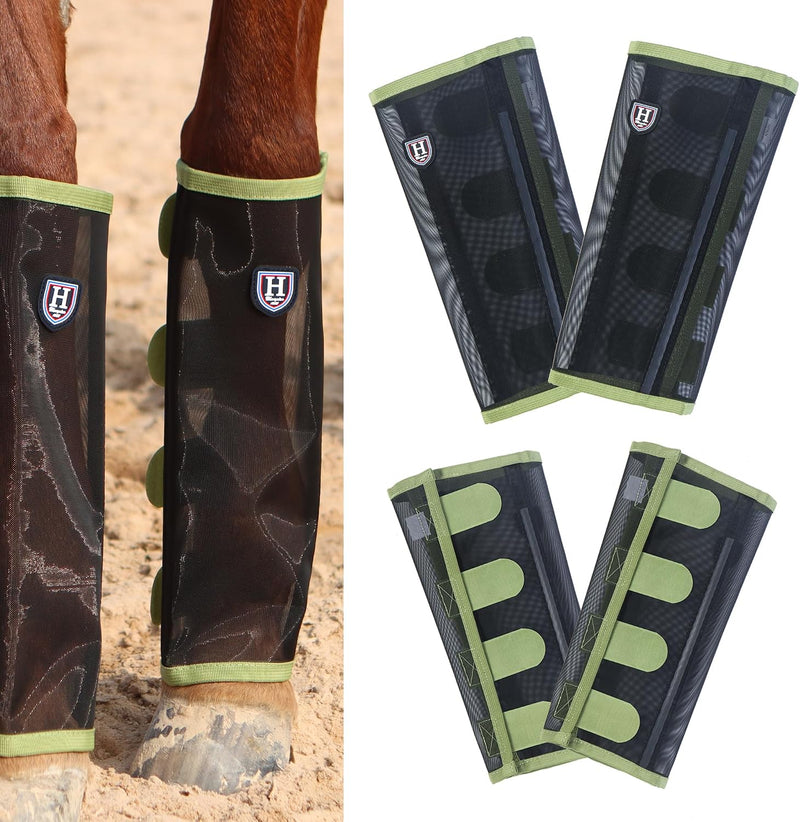 Harrison Howard Loose-Fitting Horse Fly Leggings Breathable, Tear-Resistant Fine Mesh Leg Guards Stay-on Comfortable Fly