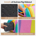 Guinea Pig Hideout Soft Large Bed Tunnel with Door Curtain 2 Pack Guinea Pig Toys Set Bunny Bed Cage Accessories for Sma