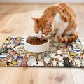Cat Food Mat for Pet Dog Food Mat, Cats Absorbent Quick Dry Dog Bowl Mats for Food and Water, Non-Slip Cat Pet Feeding M