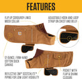 Carhartt Firm Duck Dog Chore Coat, Insulated Weather Resistant Jacket for Cold and Windy Conditions, Carhartt Brown
