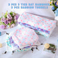 Sweetude 6 Pcs Rat Hammock Set Ferret Hanging Tunnel 3 Tier Guinea Pig Hammocks Hideout Soft Chinchilla Bed for Cage Acc