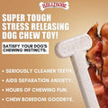 Bullibone Nylon Dog Chew Toy for Aggressive Chewers - Dental Hygiene Bone with Bacon Flavor, Durable Tough Chew Toys for
