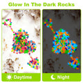 800pcs 5-8mm Colorful Glow in The Dark Garden Pebbles Stones 5-8mm Luminous Stones Glow in The Dark Rocks Outdoor Glow P