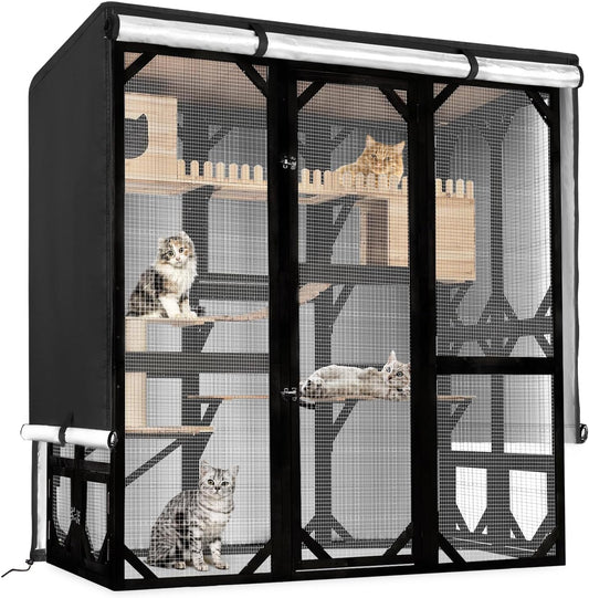 Catio Cover, 73"x40"x73" Waterproof Cover for FunXplore Catio