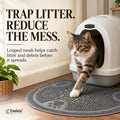Evelots Cat Litter Mat - Litter Box Mat, Kitty Litter Trapping Mat, Non-Slip Waterproof Cat Mat for Litter Box, Soft on Paws, Easy Clean, Machine Washable - Gray, Small